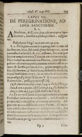 Caput VII. De Peregrinatione, Ad Loca Sanctorum