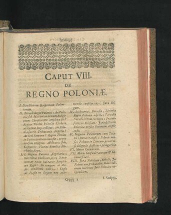 Caput VIII. De Regno Poloniae.