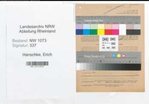 Entnazifizierung Erich Hanschke , geb. 28.05.1897 (Angestellter)