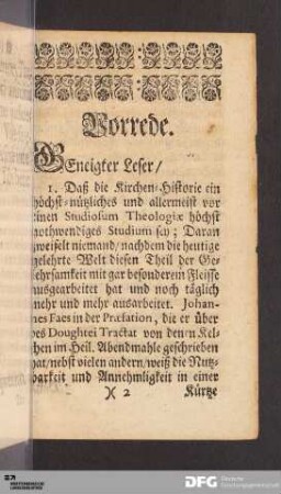 Vorrede. Geneigter Leser