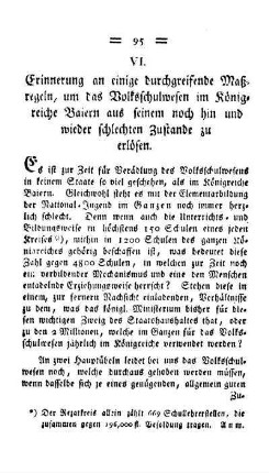 Erinnerung an einige durchgreifende Maßregeln, um das Volksschulwesen im Königreiche Baiern aus seinem noch hin und wieder schlechten Zustande zu erlösen