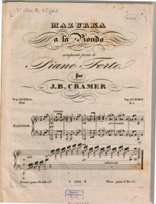 Mazurka à la rondo : pour le pianoforte