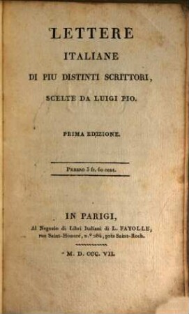 Lettere italiane di piu distinti scrittori
