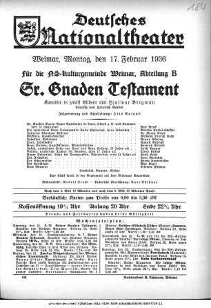 Sr. Gnaden Testament