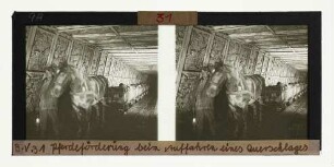 Pferdeförderung beim Auffahren eines Querschlages, Zeche Prosper, April 34