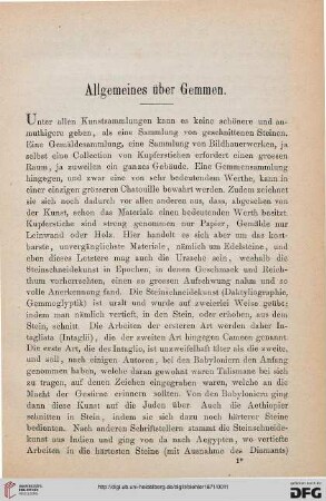 Allgemeines über Gemmen