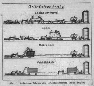 Arbeitsverfahren der Grünfutterernte (nach Segler)