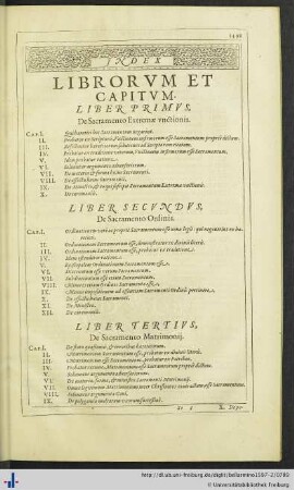 Index Librorum et Capitum.