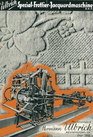 Faltblatt "Spezial-Frottier-Jacquardmaschine (D.R.P.)"