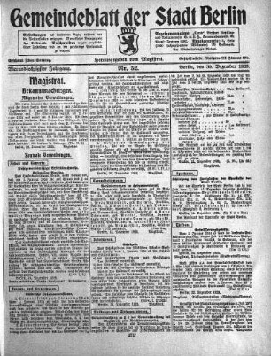 1923,52: Nr. 52, 30. Dezember 1923