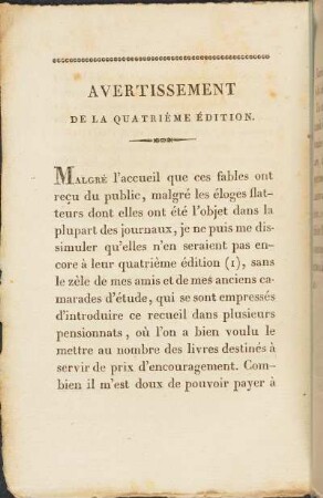 Avertissement de la Quatrième Édition