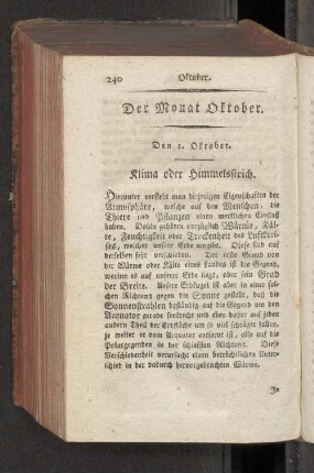 Der Monat Oktober.
