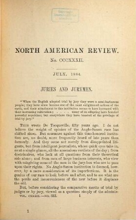 The North American review. 139. 1884 (July - December)