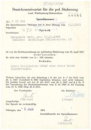 Beck, Margarete