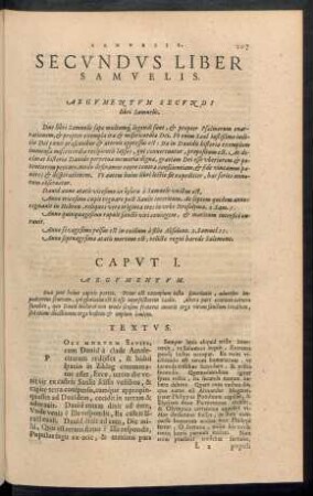 Secundus Liber Samuelis.