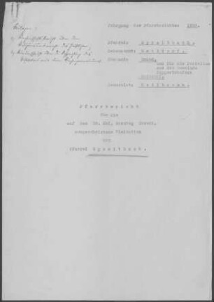 Spraitbach mit Durlangen und Teilen von Ruppertshofen (Ostalbkreis): Pfarrbericht 1933