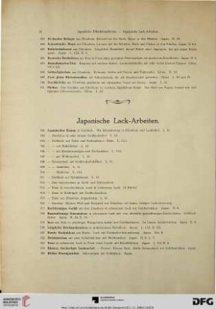 Japanische Lack-Arbeiten (Nr. 702-743)