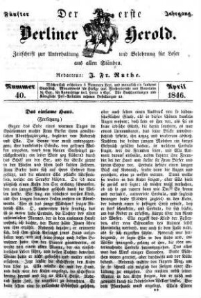 Nummer 40, April 1846