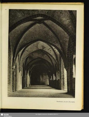 Dombezirk. Auf dem Kreuzgang