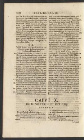 Caput X. De Ministeriis Et Officiis.