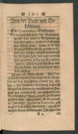 Von der Buße und Bekehrung