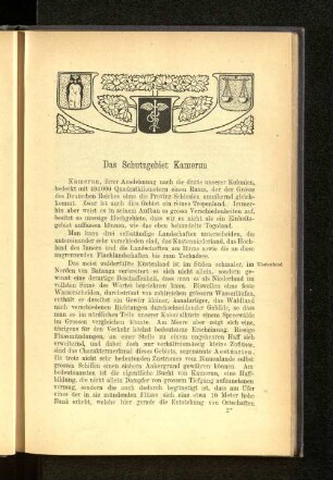 Das Schutzgebiet Kamerun