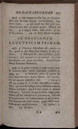 Ad Orationem Leuctricam Primam.