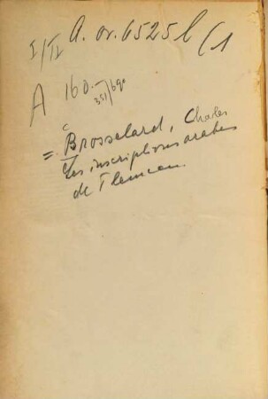 Les inscriptions arabes de Tlemcen, 1