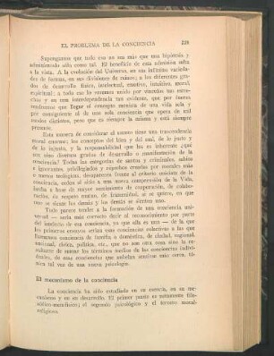 El mecanismo de la conciencia