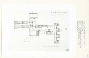 Gymnasium (Diplomarbeit bei Peter Poelzig): Grundriss 1. Obergeschoss 1:200
