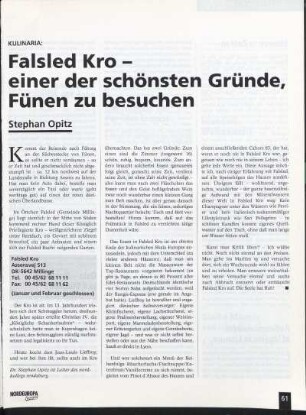 Kulinaria: Falsled Kro - einer der schönsten Gründe, Fünen zu besuchen