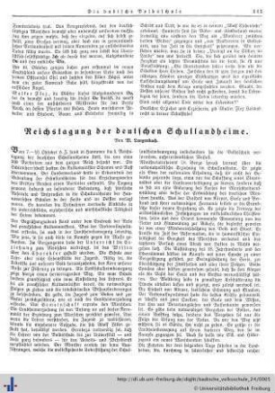 Reichstagung der deutschen Schullandheime