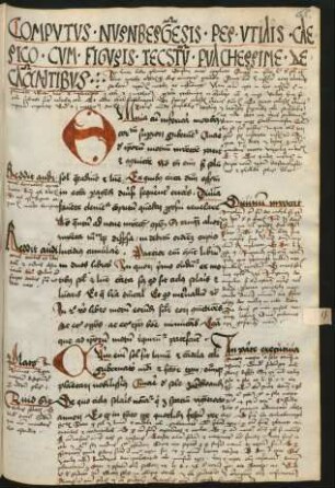 Computus Nurembergensis (unvollständig, glossiert)