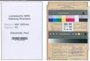 Entnazifizierung Paul Kokocinski , geb. 21.04.1895 (Gartenarbeiter)