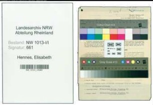 Entnazifizierung Elisabeth Hennes , geb. 06.12.1899 (Kaufmaennische Angestellte)