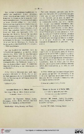 Vorstands-Sitzung am 2. Februar 1900 / Séance du Comité du 2 février 1900