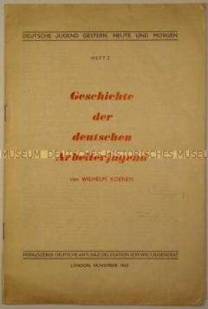 Broschüre zur Geschichte der deutschen Arbeiterjugend