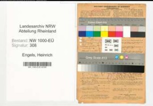 Entnazifizierung Heinrich Engels, geb. 21.08.1893 (Lehrer)