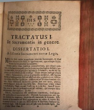Universa Theologia Dogmatico-Scholastica : Pro Sacrae Scientiae Studiosis & Amatoribus Concinnata, 5,1. De Sacramentis In Genere, Et Omnibus In Specie In Duas Partes Divisus, Quarum Prior Complectitur Tractatum De Sacramentis In Genere, Et Sacramentum Baptismi, Confirmationis, Eucharistiæ, Extremæ Unctionis Et Ordinis In Specie