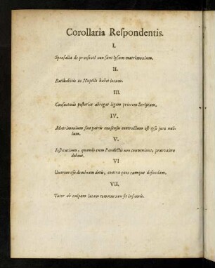 Corollaria Respondentis.