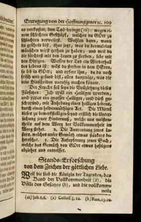 109-114, Stands-Erforschung von dem Zeichen der göttlichen Liebe