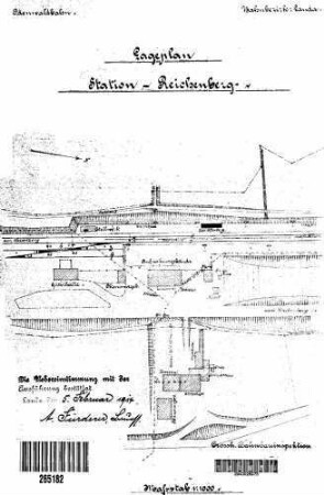 Reichenberg: Empfangsgebäude Schirmhalle Lageplan