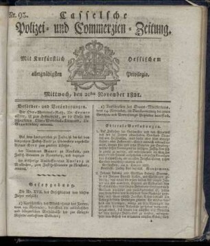 Nr. 93, Mittwoch den 21sten November. 1821