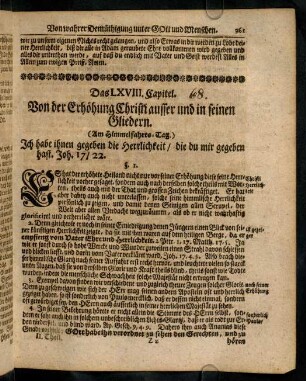 361-377, Das LXVIII. Capitel