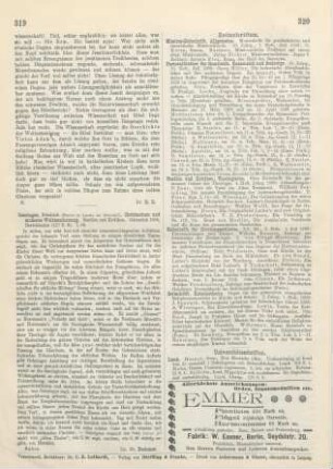 319 [Rezension] Oehninger, Friedrich, Christentum und moderne Weltanschauung