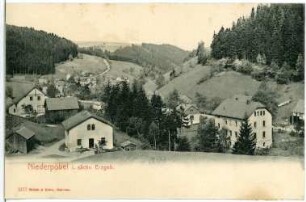 Niederpöbel. Blick auf Niederpöbel