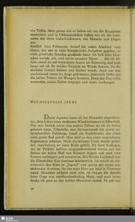 Wechselvolle Jahre