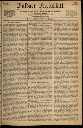 Ausgabe vom Samstag, den 03. Februar 1883.