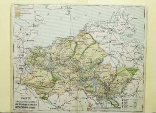 Karte der Groszherzogtümer Mecklenburg-Schwerin und Mecklenburg-Strelitz