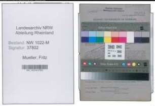 Entnazifizierung Fritz Mueller , geb. 10.09.1890 (Bahnbeamter)